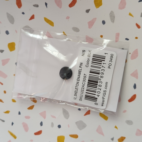 FIGS V COTERIE SKELTON ENAMEL PIN - Picture 3 of 3